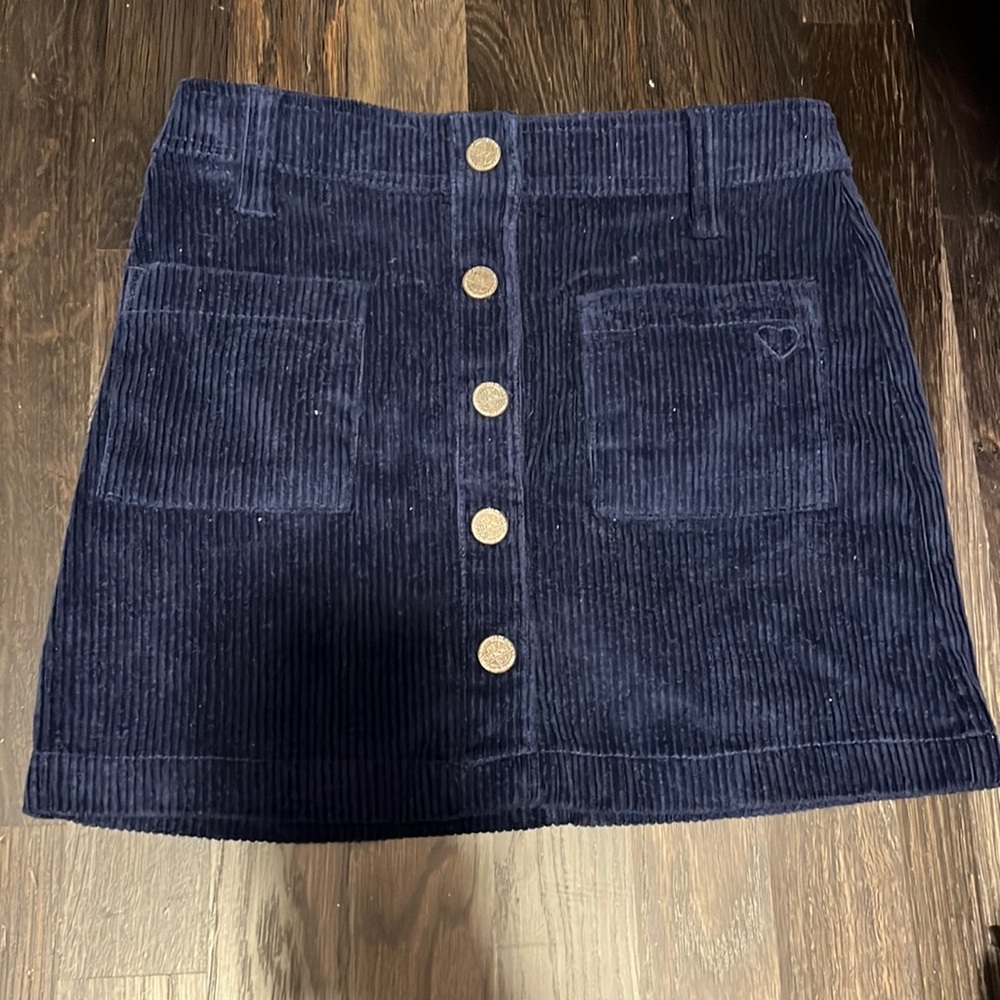 Girls size 8 Cherokee navy blue corduroy skirt